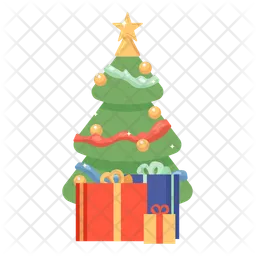 Regalos arbol de navidad  Icono