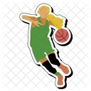 Regatear Pelota Baloncesto Chica Icono