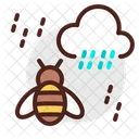 Regen Bienen Wetter Symbol