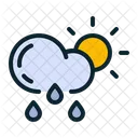 Regen Nieselregen Sonne Icon