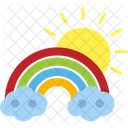 Regenbogen Neonschilder Spektrum Symbol