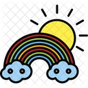 Regenbogen Neonschilder Spektrum Symbol