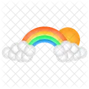 Wetter Sonne Bewolkt Symbol