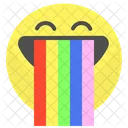 Regenbogen Gegen Gesicht Symbol