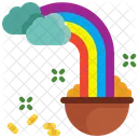 Regenbogen Gold Topf Symbol