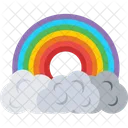 Regenbogen Regen Natur Icon