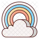 Regenbogen Himmel Regenbogen Farbig Symbol