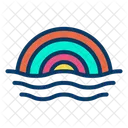 Meer Ozean Regenbogen Icon