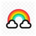 Regenbogen Wolke Farbe Icon