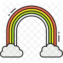 Regenbogen Wetter Wolke Icon