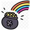 Regenbogen Topf Geld Symbol