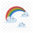 Regenbogen Wetter Wolke Icon