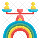 Regenbogen-Gleichheitsskala  Symbol