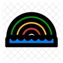 Regenbogen im Meer  Symbol