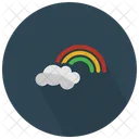 Regenbogen Mit Wolke Symbol