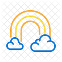 Meteorologie Symbol Linie Zweifarbig Symbol