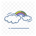 Regenbogen Wolke Himmel Icon