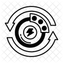 Regenerative Braking Charge Charging Icon