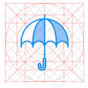 Regenschirm Regen Prognose Symbol