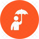 Regenschirm halten  Symbol