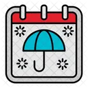 Regenschirmkalender  Symbol