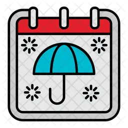 Regenschirmkalender  Symbol