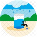 Sparen Regenwasser Sparen Symbol