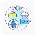 Wiederverwendung von Regenwasser  Symbol