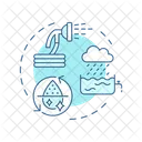 Regenwasser Wasserwiederverwendung Wasser Symbol