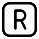 Registered Trademark Square Sign Arrow Icon