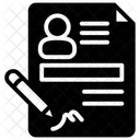 Registration Letter Cv Icon