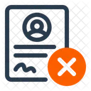Registration Rejected Registration Disapproval User Signup Denial Icon