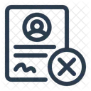 Registration Rejected Registration Disapproval User Signup Denial Icon