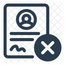 Registration Rejected Registration Disapproval User Signup Denial Icon