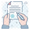 Firma De Marca Acuerdo Contrato De Marca Icono