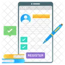 Registro En Linea Perfil En Linea Registro De Usuario Icon