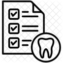 Registros Dentales Informe Medico Diente Icono
