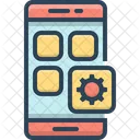 Configuration Dapplication Mobile Smartphone Icône