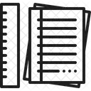 Regle Carnet Papiers Icône