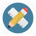 Regle Crayon Stationnaire Icon