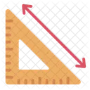 Regua Triangular Medicao Ícone