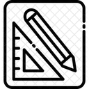 Matematica Regua Triangular Regua Ícone