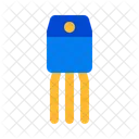 Composant Electronique Electrique Plat Icône