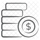 Reichtum Investitionen Munzstapel Symbol