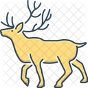Reindeer Stag Horned Icon