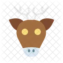 Reindeer Face Animal Icon