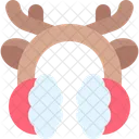 Reindeer Antlers Earmuffs Deer Icon