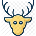 Reindeer Face Animal Face Deer Icon