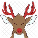 Reindeer Face  Icon