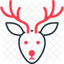 Reindeer Sleigh Winter Icon